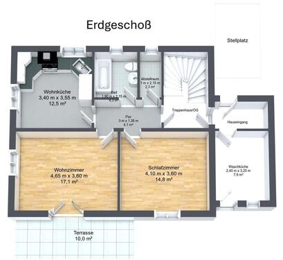 Foto - 3-Zimmer-Wohnung in Winhöring - 510,00 EUR Kaltmiete, ca.  68,00 m²