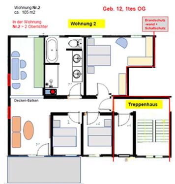 Foto - helle 4-Raum-Wohnung mit Balkon