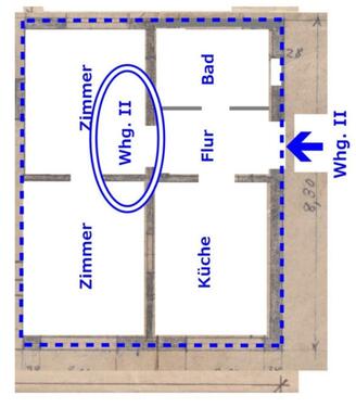 Foto - 2 Zimmer Etagenwohnung zur Miete in Hambergen