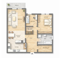 Neu am Markt ~ 120 m² Wohnkomfort mit Balkon & Tiefgarage, frei - Bad Säckingen