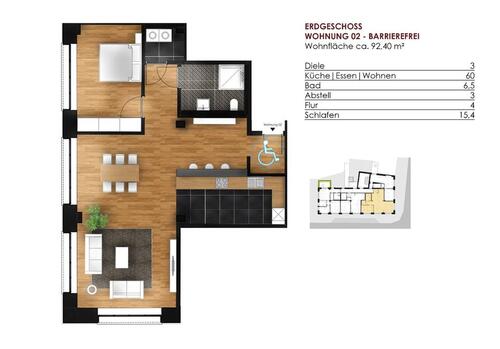 Foto - Großzügige 2-Zimmer-Denkmalwohnung mit Stellplatz - ab September