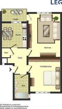 Foto - 2 Zimmer Etagenwohnung zur Miete in Duisburg