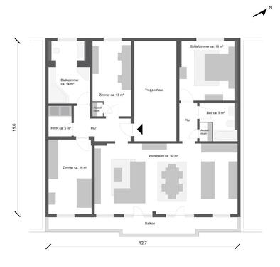 Foto - 4 Zimmer Etagenwohnung in Wuppertal