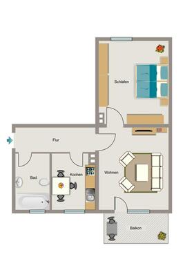 Foto - 2 Zimmer Etagenwohnung in Dortmund