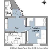 Wir sanieren für Sie! - 370,00&nbsp;EUR Kaltmiete, ca.&nbsp; 41,90&nbsp;m&sup2; in Halle (Saale) (PLZ: 06108)