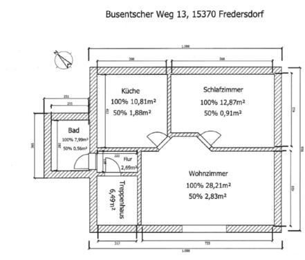 Foto - 2 Zimmer Dachgeschoßwohnung zur Miete in Fredersdorf-Vogelsdorf