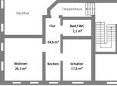 Foto - 2 Zimmer Etagenwohnung in Lauta