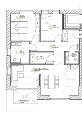 Foto - 3 Zimmer Erdgeschoßwohnung zur Miete in Damme