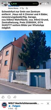 Foto - 4 Zimmer Einfamilienhaus zum Kaufen in Schweinfurt