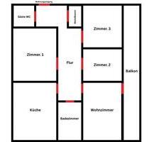 Tusche 4 Zimmerwohnung (1132€) gegen 3 Zimmer (Max 900€) - Münster Mitte-Süd