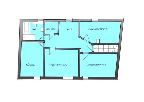 Foto - Wohnung DG - 99,5 qm - 3 Zimmer - zentrale Lage