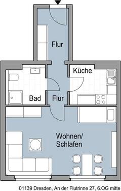 Foto - 1 Zimmer Etagenwohnung zur Miete in Dresden