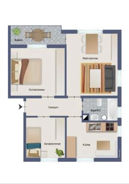 Foto - Hochwertige 3-Zimmer-Wohnung mit Südbalkon in Möglingen