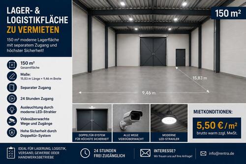 Foto - Lager- & Logistikfläche zu vermieten – 150 m²