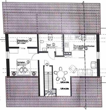 Foto - 2 Zimmer Dachgeschoßwohnung zur Miete in Rietberg