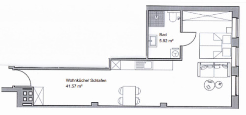 Foto - Charmante 1-Zimmer-Wohnung im Zentrum – 62 m² mit moderner Einbau