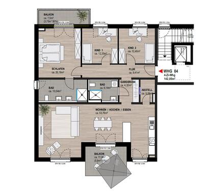 Foto - 4 Zimmer Etagenwohnung zur Miete in Neustadt an der Weinstraße