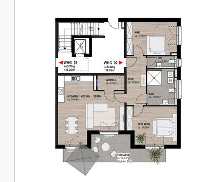 Foto - 3 Zimmer Erdgeschoßwohnung zur Miete in Neustadt an der Weinstraße