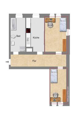 Foto - 2 Zimmer Etagenwohnung zur Miete in Dresden