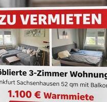 3 Zimmer Wohnung zu vermieten mit Balkon - Frankfurt am Main Sachsenhausen Süd
