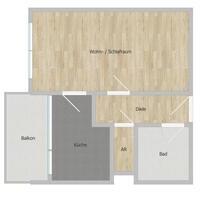 ~~ Tolles 1-Raum-Apartment mit Balkon im Erdgeschoss ~~ - Duisburg Hamborn