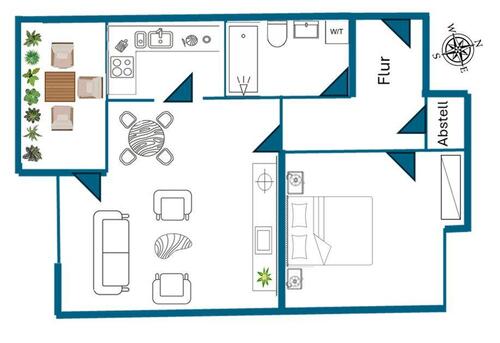 Foto - Attraktive 2-Zimmer-Wohnung mit Süd-Balkon und Stellplätzen