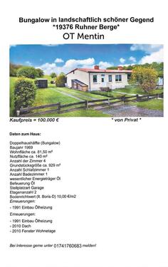 Foto - Doppelhaushälfte zu verkaufen - 100.000,00&nbsp;EUR Kaufpreis, ca.&nbsp; 81,50&nbsp;m&sup2;
