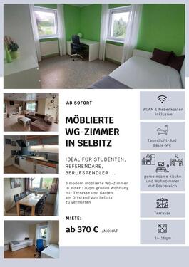 Foto - Zimmer in 3er WG, vollmöbliert - 370,00&nbsp;EUR Kaltmiete,