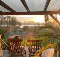Ferienhaus am Angelsee mit Boot bei Schwerin nahe Ostsee Seeblick
