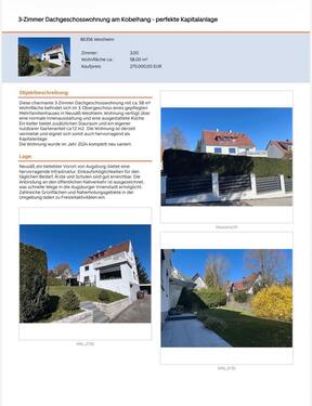 Foto - Dachgeschoßwohnung in Neusäß zum Kaufen