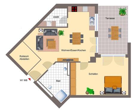 Foto - Bingen-Stadt - 2ZKB Neubau-Wohnung mit geräumiger Terrasse