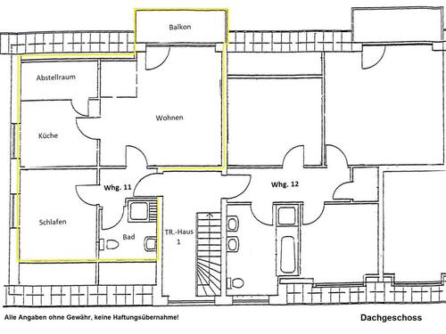 Foto - 2 Zimmer Dachgeschoßwohnung zur Miete in Lohne (Oldenburg)