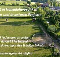 Anwesen mit ca. 1 ha – Tierhaltung, Stall, Werkstatt – Wohnen - Schwäbisch Hall