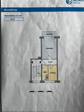Foto - 1 Raum Wohnung - 374,00&nbsp;EUR Kaltmiete, ca.&nbsp; 34,00&nbsp;m&sup2;