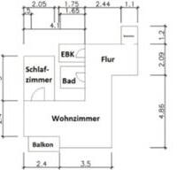1,5 Zimmer Wohnung, - 320,00&nbsp;EUR Kaltmiete, ca.&nbsp; 39,00&nbsp;m&sup2; in Paderborn (PLZ: 33100) Neuenbeken