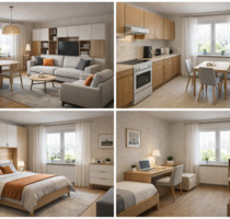 Stilvolle 4-Zi. Wohnung (80 m²) möbliert | ruhige Lage - Schwäbisch Hall