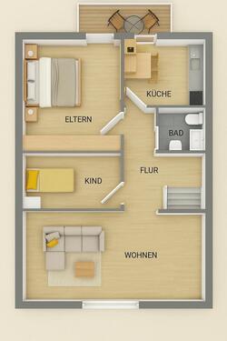 Foto - Schöne 3-Zimmer-DG-Wohnung mit EBK und Balkon in St. Georgen