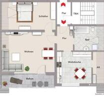 2-Zimmer Dachgeschosswohnung mit Balkon & schöner Aussicht - Buseck