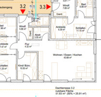 3 Zimmer-Penthouse-Wohnung-Möbliert - Deggendorf