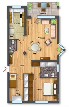 Foto - 3 Zimmer Etagenwohnung zur Miete in Dortmund