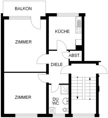 Foto - 2 Zimmer Etagenwohnung zur Miete in Hagen