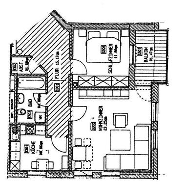 Foto - 2-Zimmer-Wohnung renoviert, mit Balkon zum verkaufen