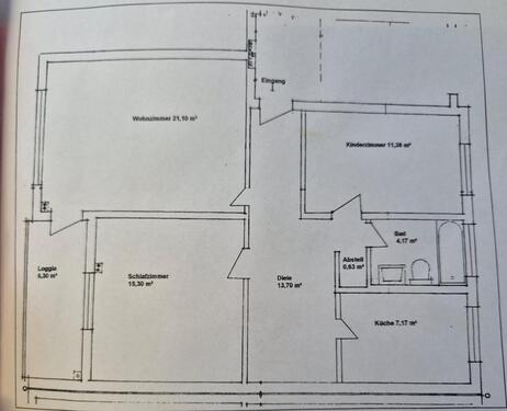Foto - Helle 3-Zimmer-Wohnung im 3. OG mit Loggia in Wolfenbüttel