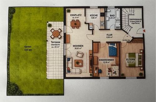 Foto - Wohnung Erdgeschosswohnung Provisionsfrei