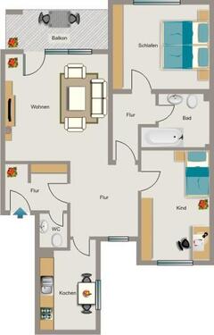 Foto - 3.5 Zimmer Erdgeschoßwohnung zur Miete in Herten
