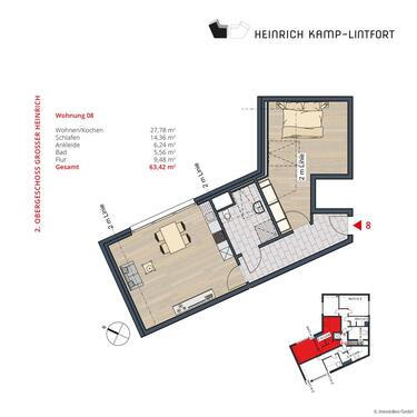 Foto - 2 Zimmer Etagenwohnung in Kamp-Lintfort