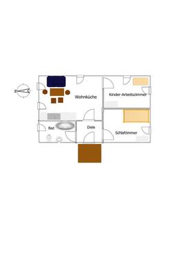 Foto - Helle 3-Raum-Dachgeschoßwohnung mit Fernblick