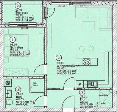 Foto - 2 Zimmer Etagenwohnung zur Miete in Rostock