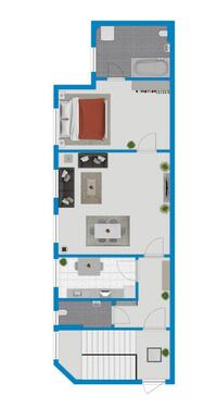 Foto - 2 Zimmer Dachgeschoßwohnung zur Miete in Halle (Saale)