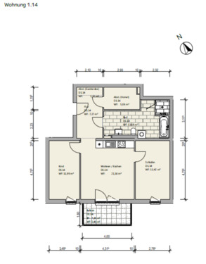 Foto - Etagenwohnung zur Miete in Wolfsburg